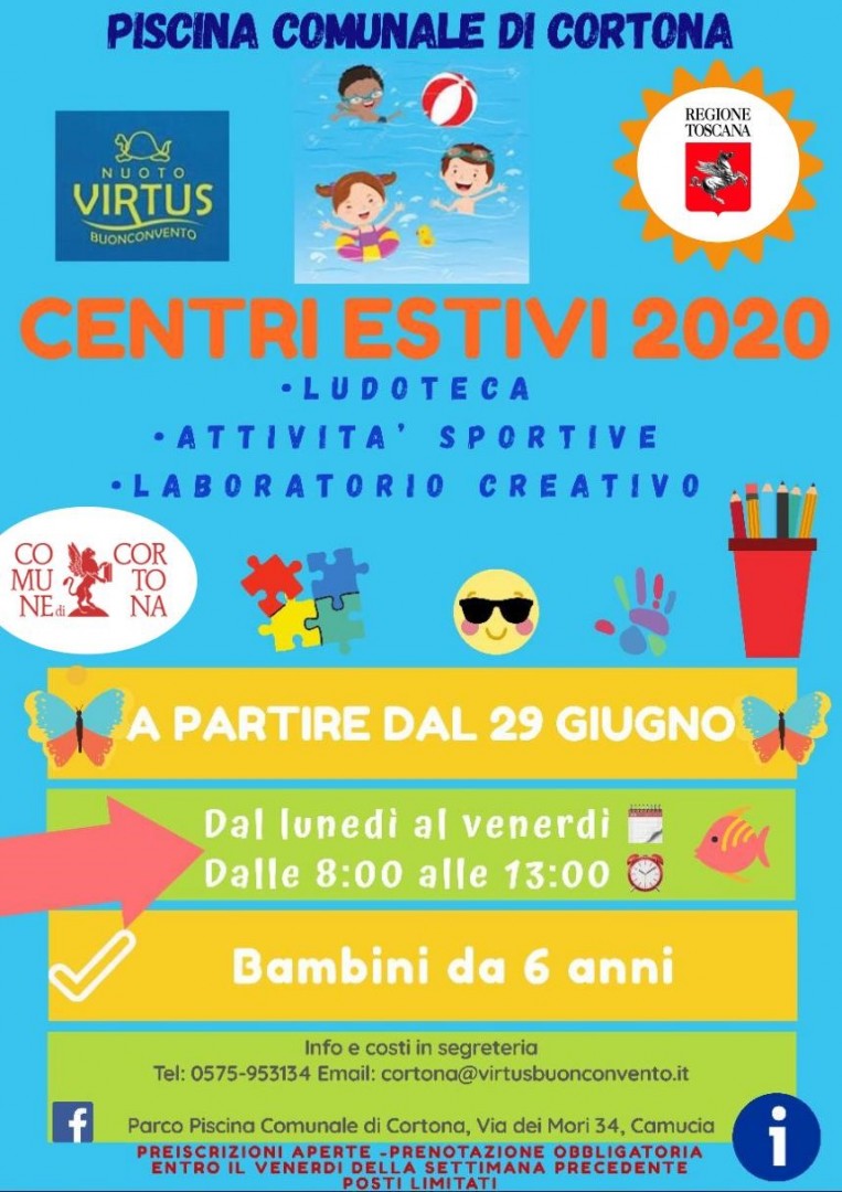 Campi estivi per bambini e ragazzi a Cortona
