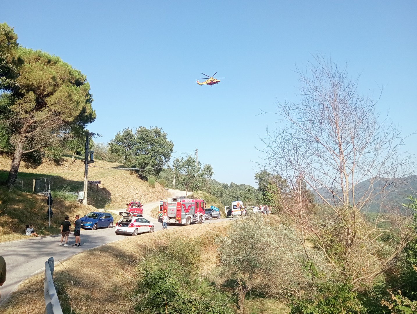 Incidente stradale sulla provinciale Cortona - Città di Castello