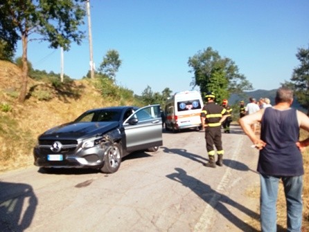 Incidente stradale sulla provinciale Cortona - Città di Castello