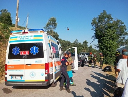 Incidente stradale sulla provinciale Cortona - Città di Castello