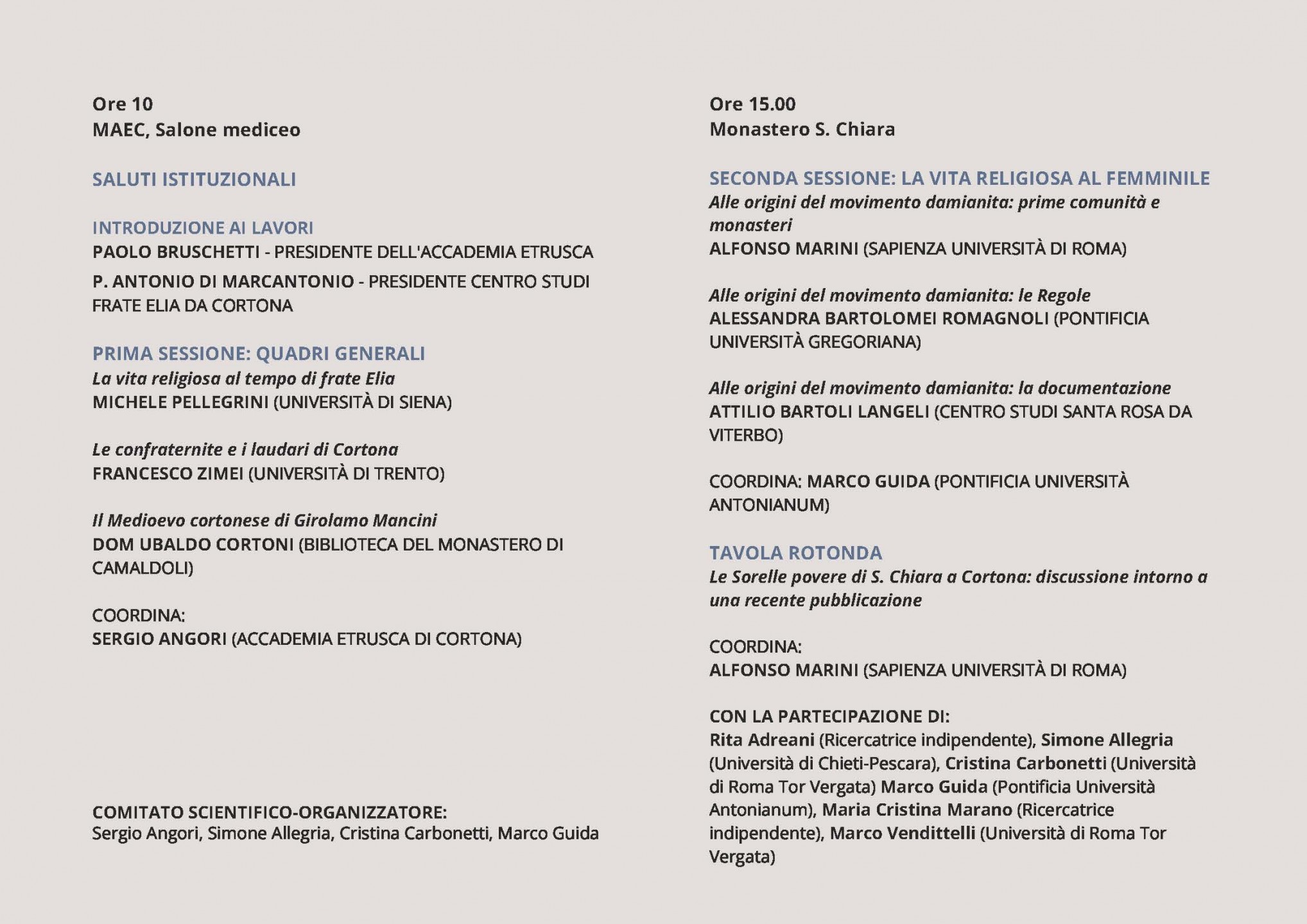 Alla ricerca delle nostre radici cristiane e francescane