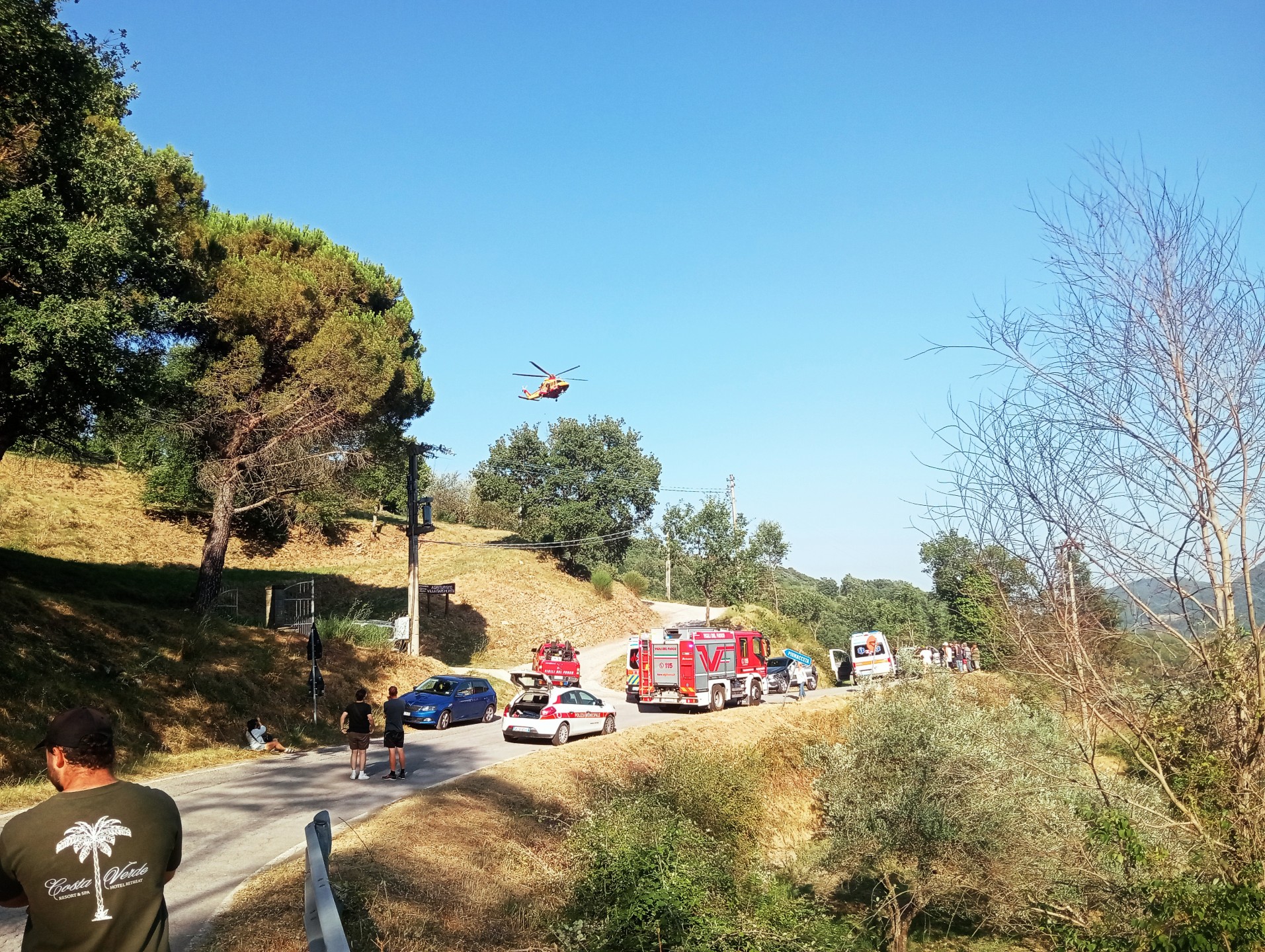 Incidente stradale sulla provinciale Cortona - Città di Castello