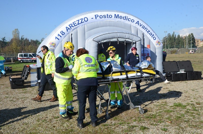 La forza del coordinamento, esercitazione di maxi emergenza ad Arezzo