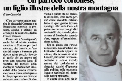 Don Franco Casucci ,  sacerdote " montagnino e cortonese doc"