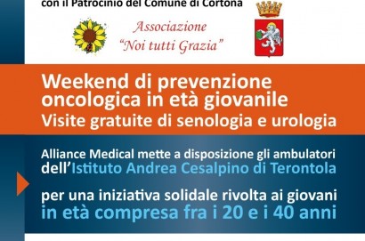 Cortona, a Terontola due giorni per la prevenzione oncologica in età giovanile