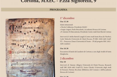 Nuova edizione del seminario permanente sul Laudario di Cortona