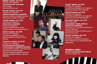 Cortona Piano Festival: cultura e formazione al centro dell’estate