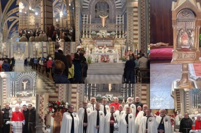 Una gran folla di popolo ha partecipato in Santa Margherita all' omaggio devozionale a San Francesco.