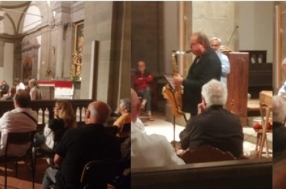 Santucci  e il Gruppo Echi di Francesco con il jazz incantano Cortona