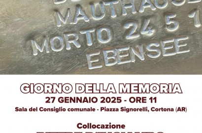 Cortona, Giorno della Memoria: collocazione pietre d’inciampo in memoria di Francesco e Renato Mariotti