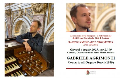 Gabriele Agrimonti  torna a Cortona