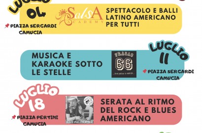 Il programma di eventi della Proloco di Camucia