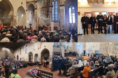 L'abbraccio di Arezzo al  cardinale Pizzaballa