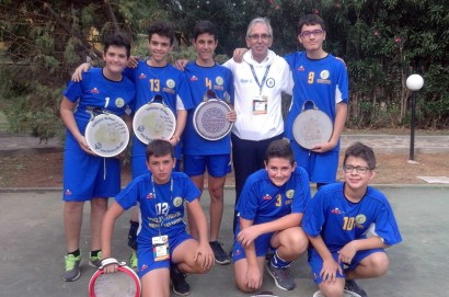 La squadra di palla tamburello maschile della compagnia del pallone grosso della Misericordia di Monte San Savino è vice campione d’Italia