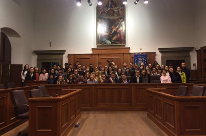 Studenti americani e cinesi ospiti del college americano Santa Chiara di Castiglion Fiorentino