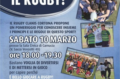 "Mamma ti spiego il Rugby" iniziativa sabato 10 marzo a Camucia