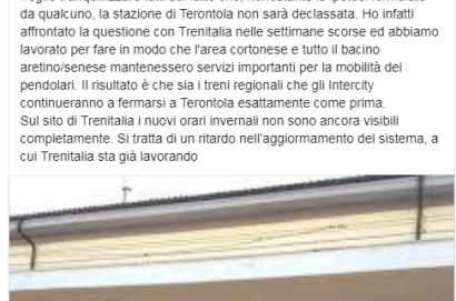 Un'interessante dichiarazione dell' Assessore  ai Trasporti della Toscana