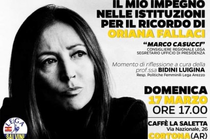 "Il mio impegno nelle istituzioni per il ricordo di Oriana Fallaci"