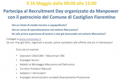 “Recruitment Day” a Castiglion Fiorentino