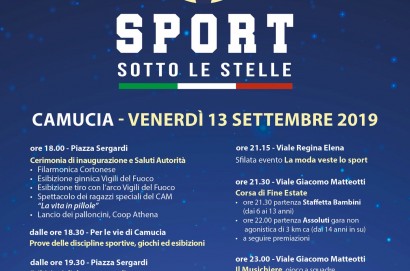 Il 13 settembre a Camucia C'è "Sport sotto le Stelle" - Scarica il programma della manifestazione