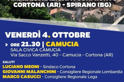 Lega Cortona presenta convegno "Sicurezza, amministrazioni a confronto: Cortona– Spirano"