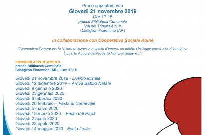 "Nati per Leggere": inizia la nuova stagione a Castiglion Fiorentino