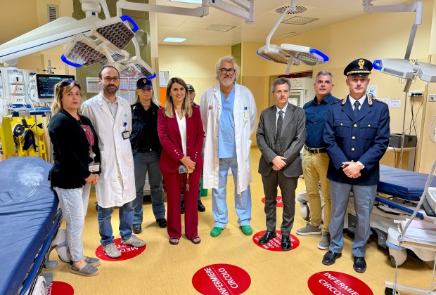 Visita del Questore della provincia di Arezzo al Pronto Soccorso e alla Centrale 118
