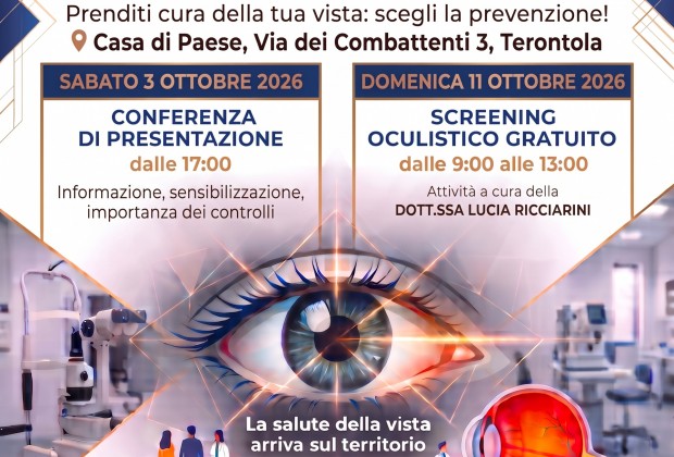 Giornate della Prevenzione del Glaucoma - Il Rotary Club Cortona Valdichiana invita la Popolazione a Terontola