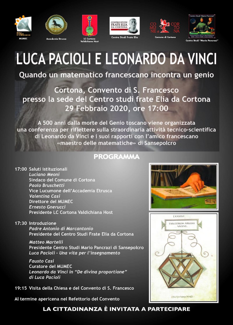 Cortona ricorda Leonardo da Vinci