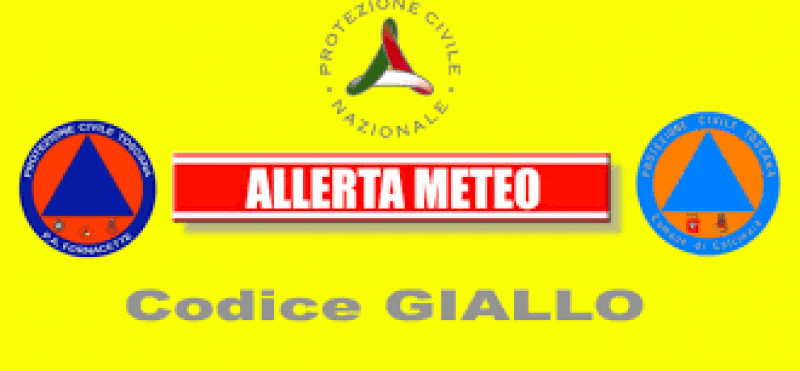 Maltempo, codice giallo per pioggia e temporali su centro e sud della Toscana