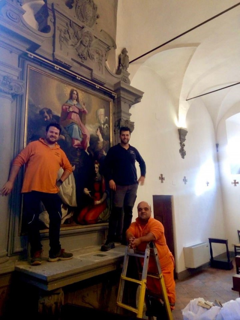Restaurata la tela "Immacolata Concezione e Santi" di Commodi. Sabato 3 ottobre la presentazione