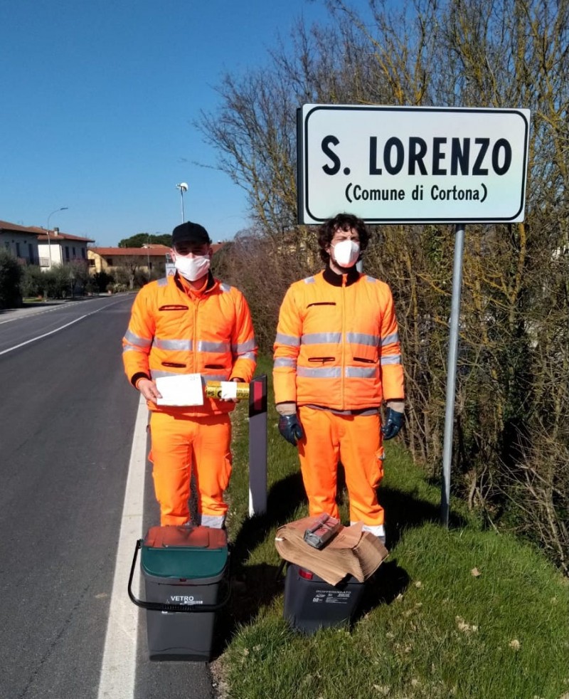 Cortona, la raccolta dei rifiuti porta a porta si estende a Centoia, Pietraia, San Lorenzo, Manzano, Borgonuovo e Cignano