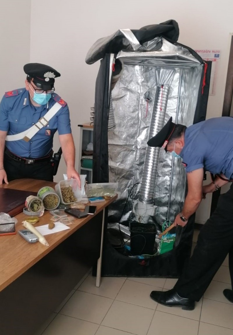I carabinieri di Camucia arrestano un 26enne e sequestrano oltre mezzo chilo di droga