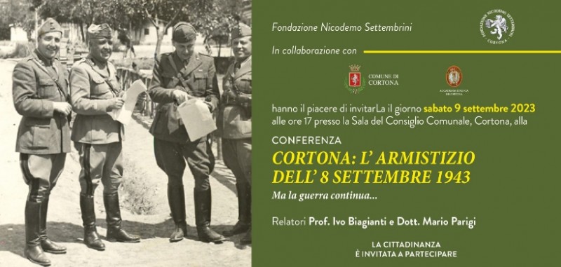 Cortona : l'armistizio dell'otto settembre 1943