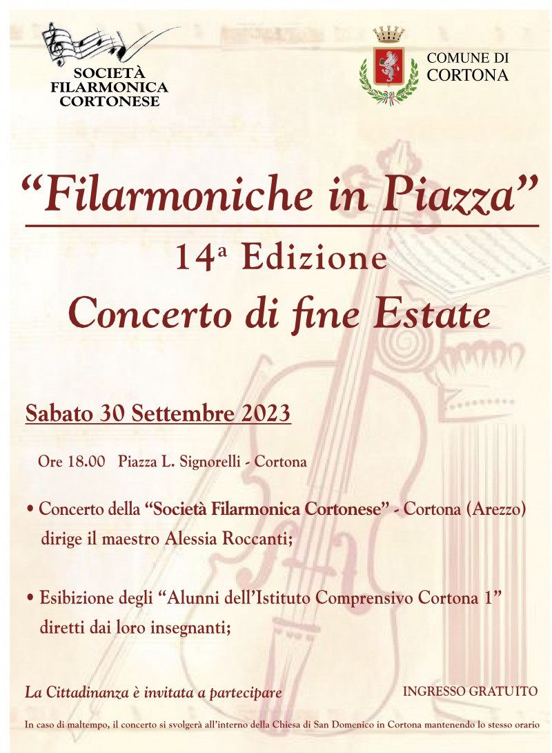 La Filarmonica Cortonese in Piazza Signorelli