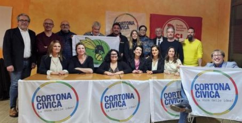 Cortona Civica ha presentato la sua Lista per le amministrative di Giugno 2024