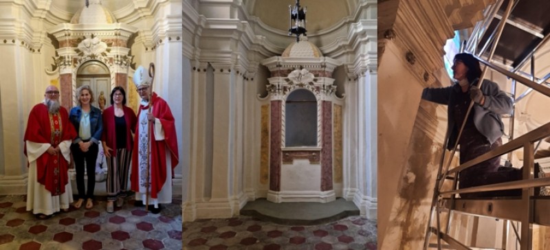 Inaugurato dall’arcivescovo Maffeis il restauro del Battistero della Chiesa di San Lorenzo a Gioiella