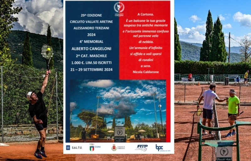 Ai campi di Tennis di Cortona, partito il Memorial Alberto Cangeloni