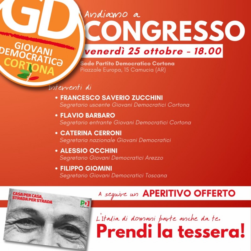 I giovani democratici cortonesi vanno a congresso