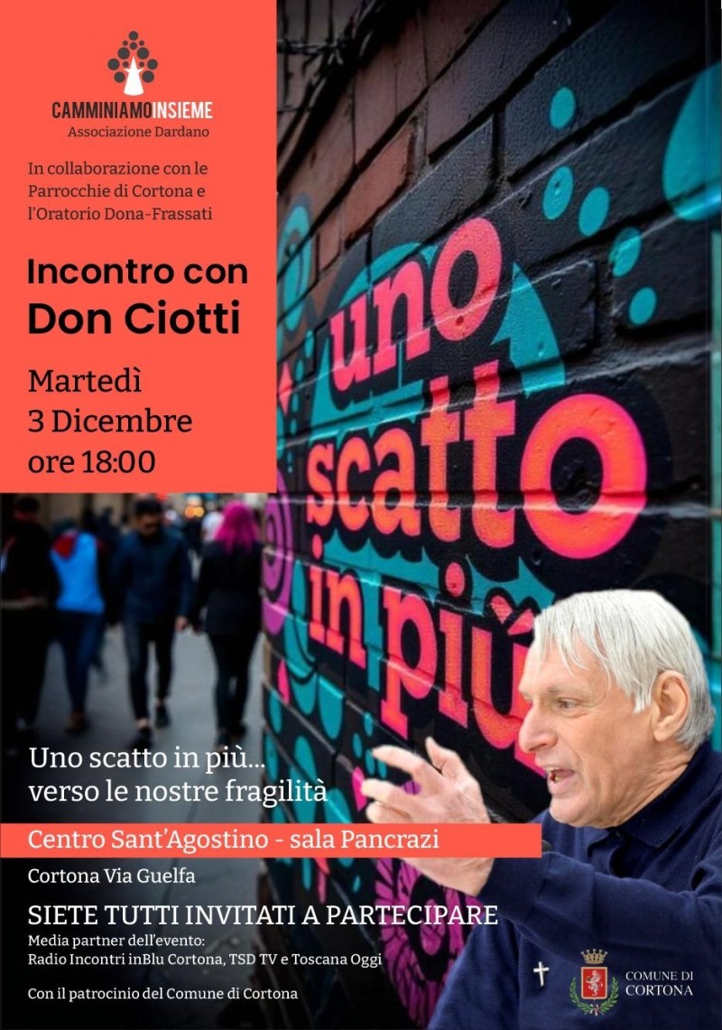 Incontro con Don Luigi Ciotti, testimone di pace, di cristianesimo e parroco di strada