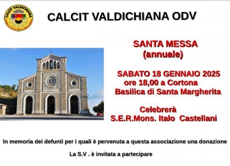 Il Calcit Valdichiana in memoria  dei sostenitori defunti