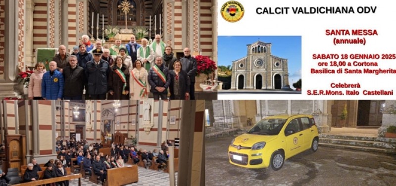 La messa annuale del Calcit Valdichiana in memoria dei soci defunti