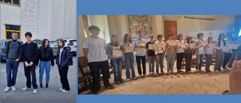 Lorenzo Bonanni e compagni della 4A Liceo Classico Signorelli sbancano al Certamen di Mondaino
