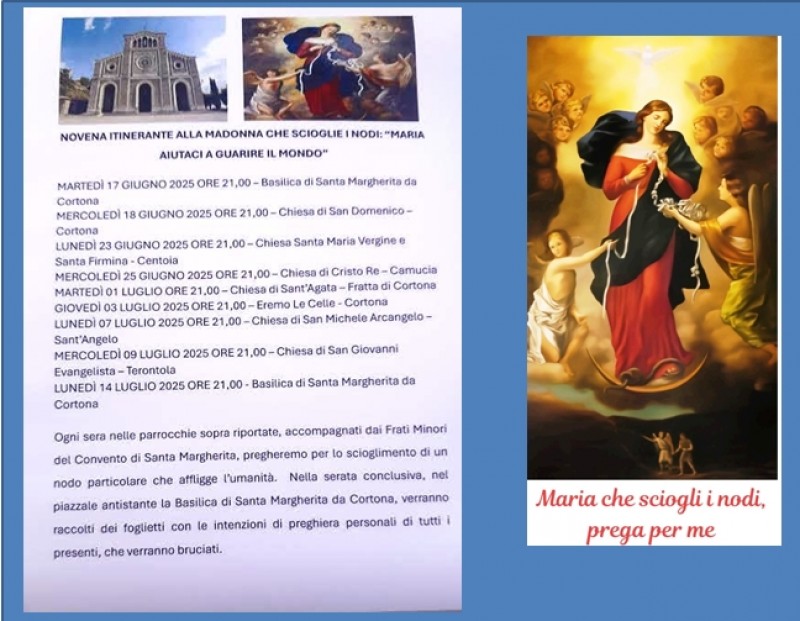 Novena itinerante a " Maria che scioglie i nodi "