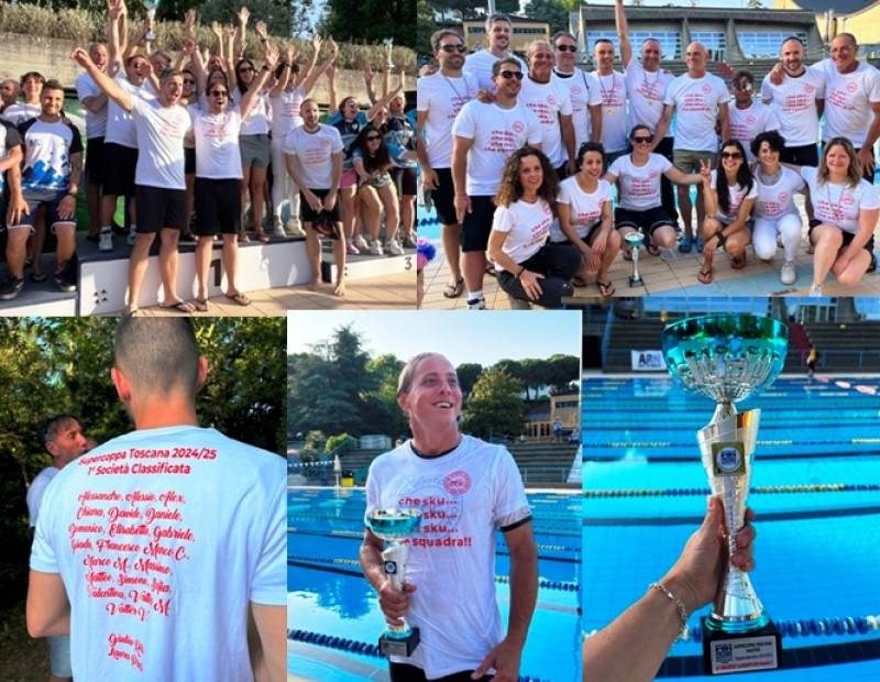 Il Centro Nuoto Cortona Master vince la Supercoppa Toscana Fin
