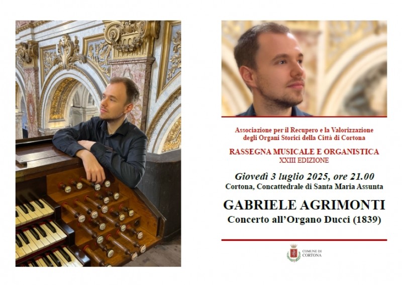 Gabriele Agrimonti  torna a Cortona