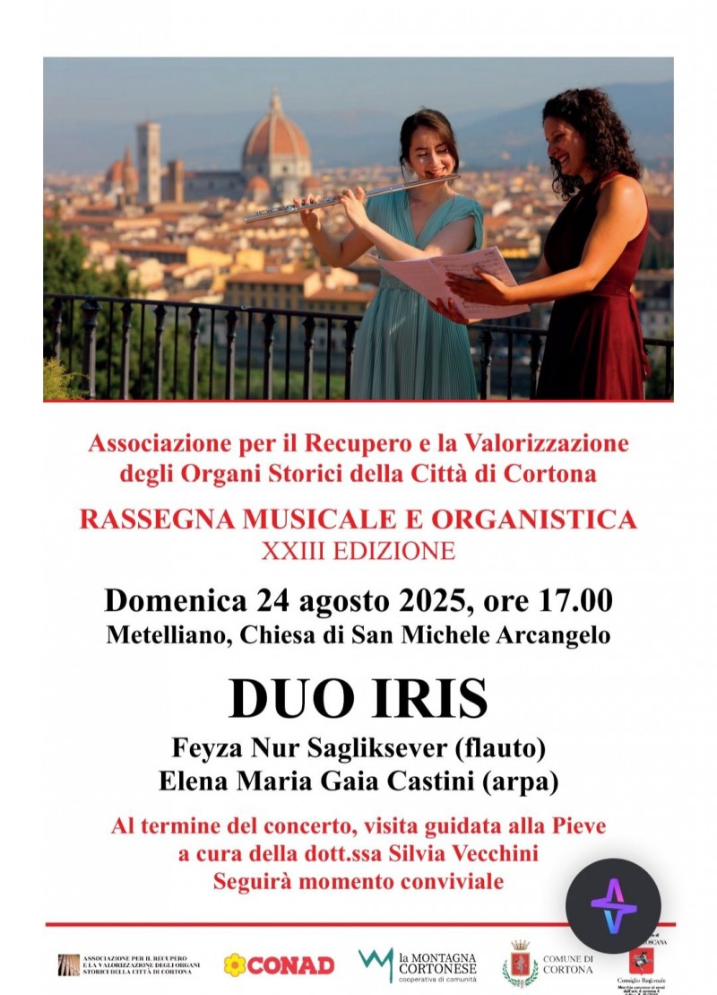 IL DUO “IRIS” IN CONCERTO NELLA CHIESA DI SAN MICHELE ARCANGELO A METELLIANO