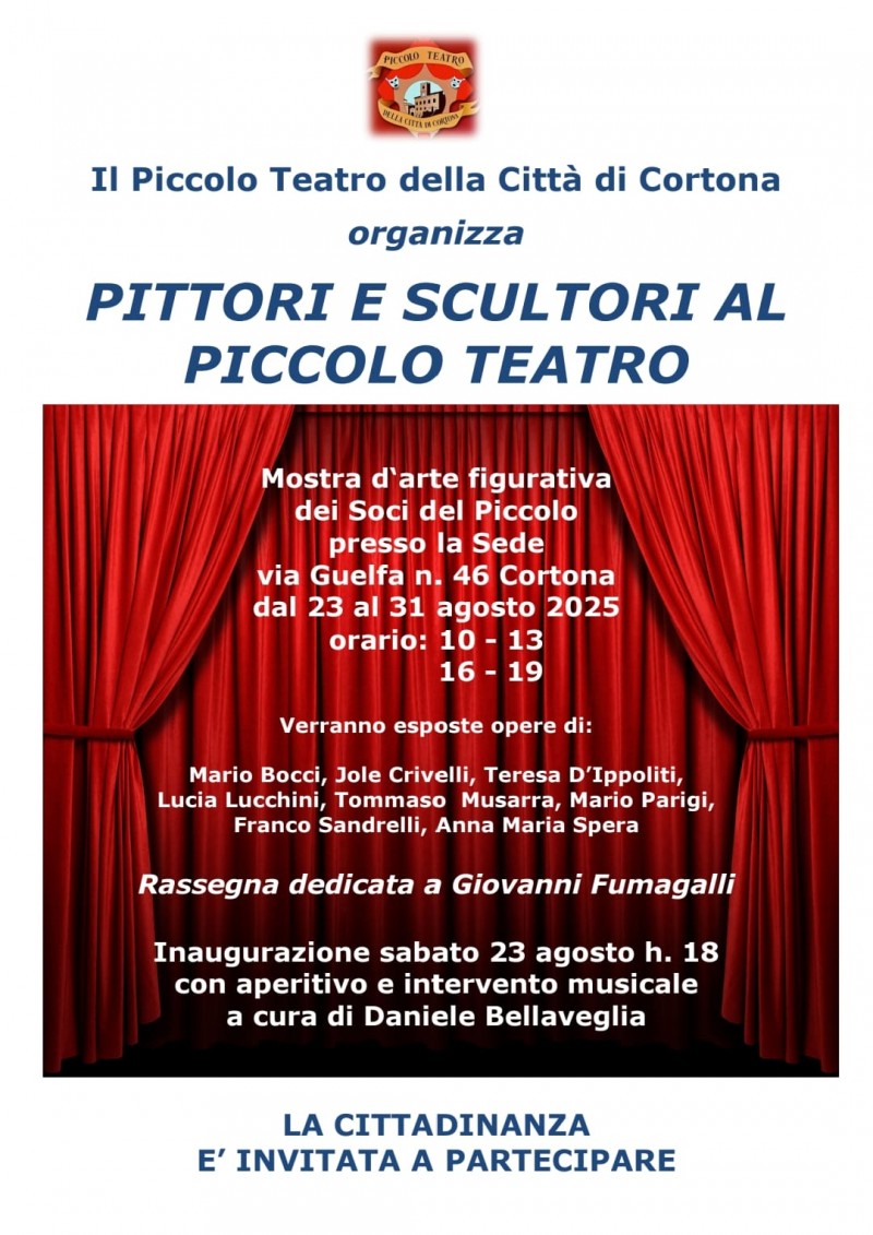 Pittori e scultori in mostra al Piccolo Teatro