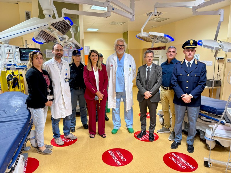 Visita del Questore della provincia di Arezzo al Pronto Soccorso e alla Centrale 118