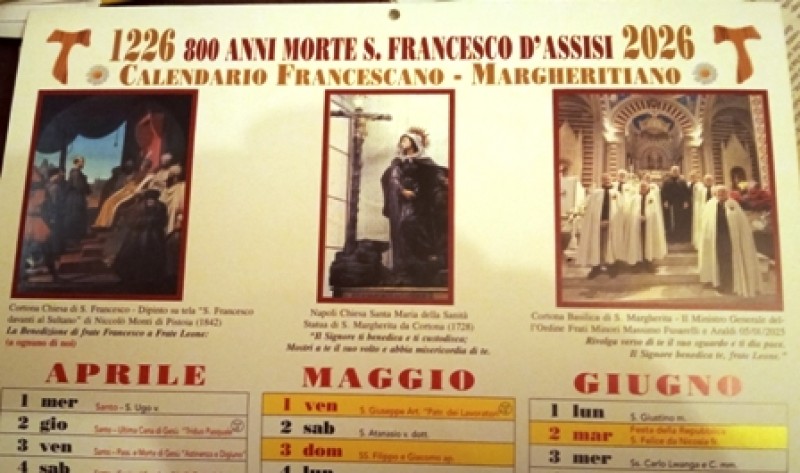 Il Calendario di Santa Margherita